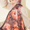 Floral Bamboo Crinkle Shawl Dark Brown - Imagen 2