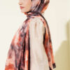 Floral Bamboo Crinkle Shawl Dark Brown - Imagen 3
