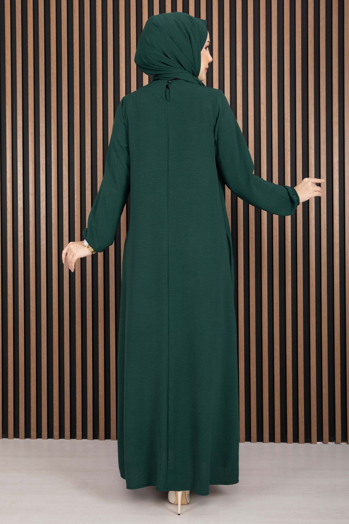 Dress & Matching Shawl Modest Two-Piece Set Emerald – Bild 4