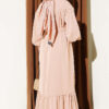 Gathered Hem Edge Midi Dress Beige – Image 3