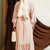 Gathered Hem Edge Midi Dress Stone - Image 3