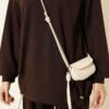 Hemmed edge detail French terry two-piece set Brown – Image 4