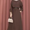 Two-Piece Set with Hem Edge Brown - Afbeelding 4