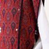 Ethnic Pattern Button-Closure Sweater Burgundy - الصورة 4