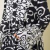 ⁦Ethnic Pattern Buttoned Loose Dress White⁩ - الصورة ⁦4⁩