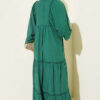 Button-Up Tiered Dress Green - Imagen 3