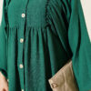 Button-Up Tiered Dress Green - Imagen 4