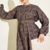 Authentic Patterned Yoke Dress Powder Pink - immagine 2
