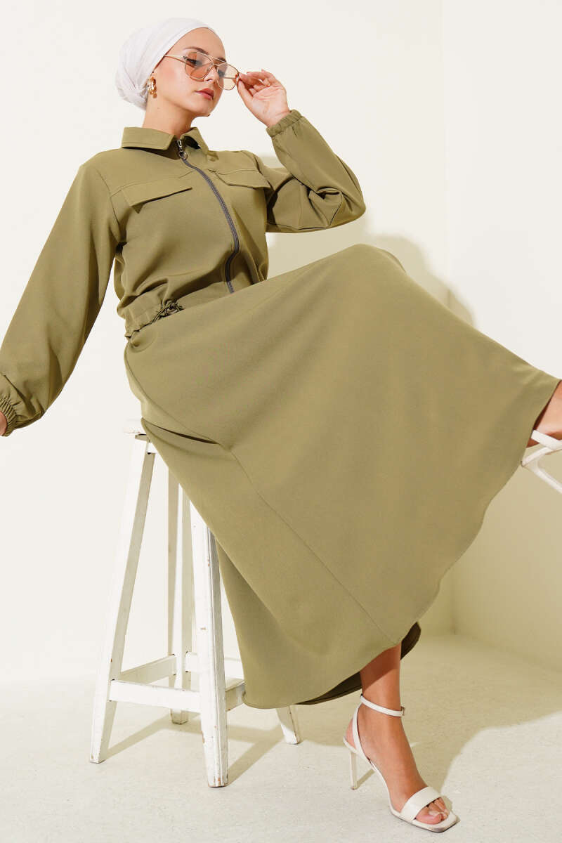 Floral Leaf Embroidered Skirt Set Hazel