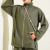 Zip-up Jogger Pants and Top Two-Piece Set Khaki - immagine 2