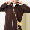 Zip-up Jogger Pants and Top Two-Piece Set Brown - Image 2