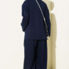 Zip-up Jogger Pants and Top Two-Piece Set Navy Blue - immagine 3