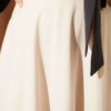 Zippered Tencel Flared Skirt Beige – Image 4