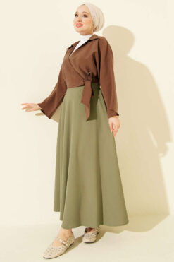 Alternative view of Zippered Tencel Flared Skirt Hazel