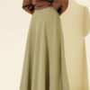 Zippered Tencel Flared Skirt Hazel - الصورة 3
