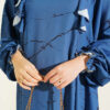 Ruffled Detail Floral Print Dress Blue - الصورة 4