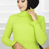 Ruffled Detail Knit Sweater Green – Bild 3