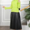 Ruffled Detail Knit Sweater Green – Bild 2