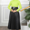 Ruffled Detail Knit Sweater Green – Bild 4