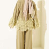 Ruffled Trim French Terry Two-Piece Set Oil Green - Imagen 3