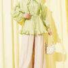 Ruffled Sailor Collar Tie Belt Shirt Hazel - immagine 2