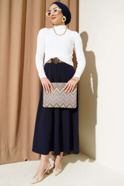 Alternative view of Ribbed Stretch Knit Sweater White