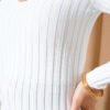 Ribbed Stretch Knit Sweater White - Afbeelding 4
