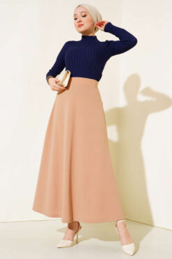 Alternative view of Ribbed Stretch Knit Sweater Navy Blue