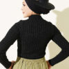 Ribbed Stretch Knit Sweater Black – Bild 3