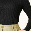 Ribbed Stretch Knit Sweater Black – Bild 4