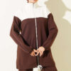 Embroidered Two-Piece Set with Cuffed Ankles Brown – Bild 2