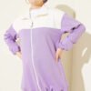 Embroidered Two-Piece Set with Cuffed Ankles Lilac – Bild 2