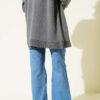 Wide-Leg Buttoned Denim Trousers Light Blue - immagine 3