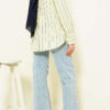 Wide Tassel Hem Denim Pants Midnight Black - Imagen 3