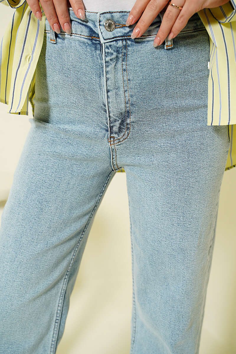 Wide Tassel Hem Denim Pants Midnight Black - Imagen 4