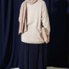 Loose-Collared Knitted Tunic Beige - Imagen 3