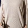 Loose-Collared Knitted Tunic Beige - Imagen 4