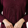 Loose-Collared Knitted Tunic Plum - Imagen 4