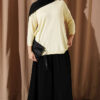 Loose-Collared Knitted Tunic Yellow - Afbeelding 2