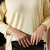 Loose-Collared Knitted Tunic Yellow - Afbeelding 4