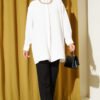 ⁦Hidden Button Ayrobin Shirt White⁩ - الصورة ⁦2⁩