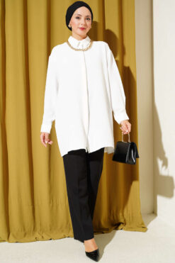 Alternative view of Hidden Button Ayrobin Shirt White