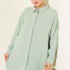Hidden Button Ayrobin Shirt Hazel
