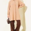 Hidden Button Ayrobin Shirt Latte - Afbeelding 2