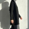 Hidden Button Ayrobin Shirt Black - الصورة 3