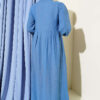 Hidden Button Textured Dress Blue – Image 3