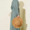 Long Tunic with Hidden Button Two-Piece Set Mint - Image 3