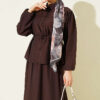 Belted Two-Piece Set with Gathered Bust Dark Brown - Image 2