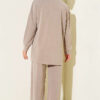 Gold-Accented Tencel Two-Piece Set Beige - Image 3