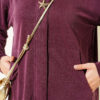 Gold-Accented Tencel Two-Piece Set Plum – Bild 4